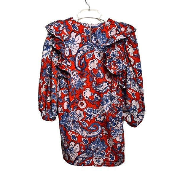 ZARA Ruffled Printed Dress - Picture 3 of 8